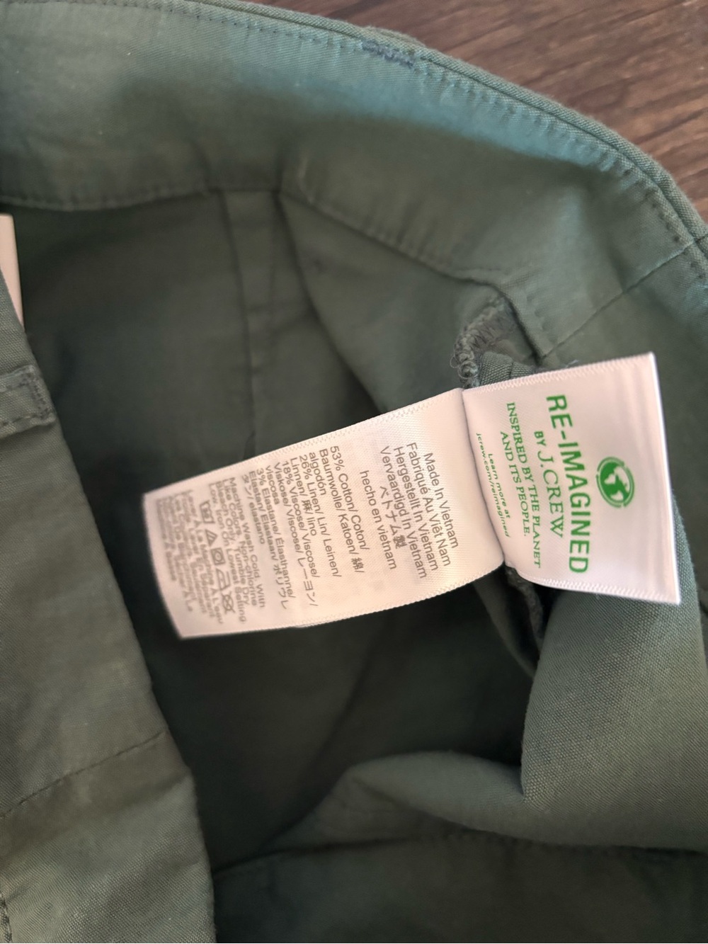 New J. Crew Factory green pants size waist 24 - Picture 4 of 4